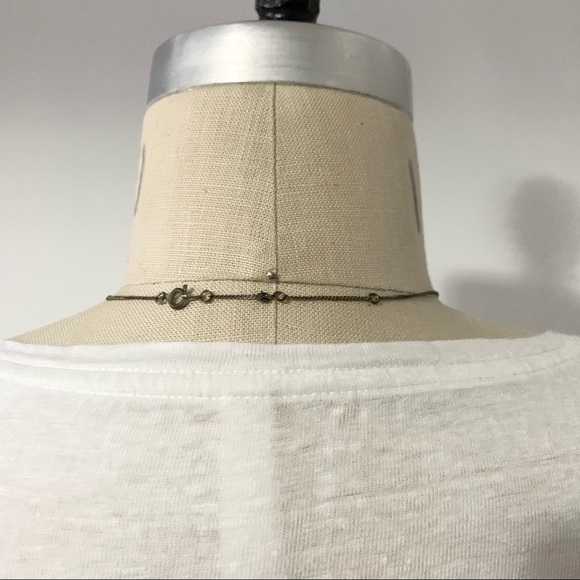 Silvertone Geometric Hexagon Shape Long Necklace - Picture 7 of 7